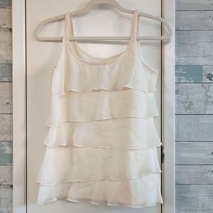 NY&C Off-White Medium Layered Tank